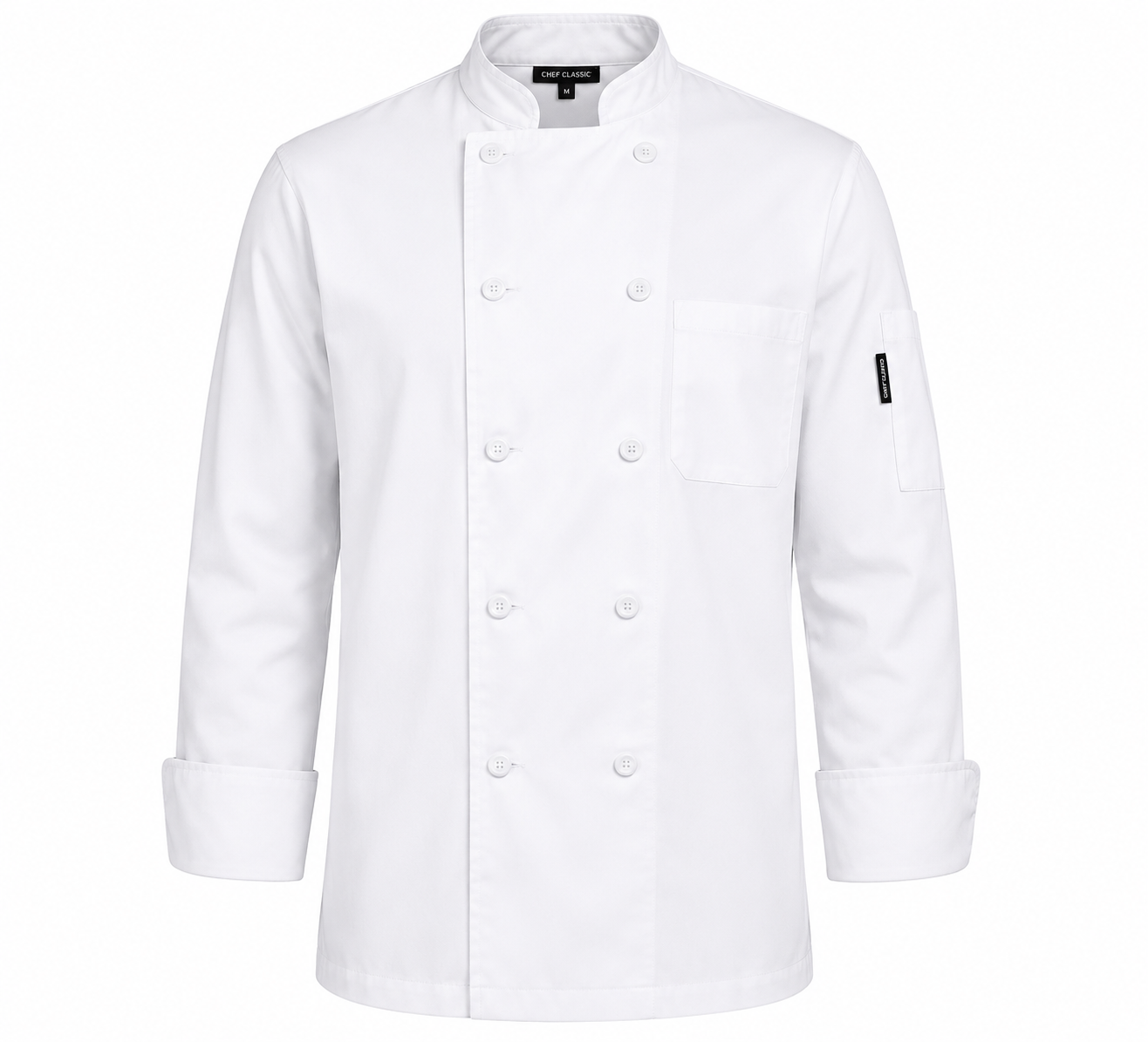 Premium Classic Chef Coat – White - Image 1