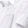 Premium Classic Chef Coat – White - Thumbnail Image 5