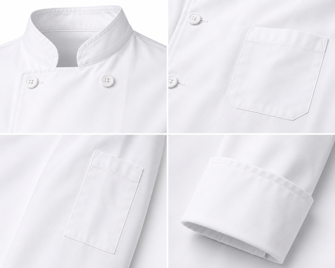 Premium Classic Chef Coat – White - Image 5