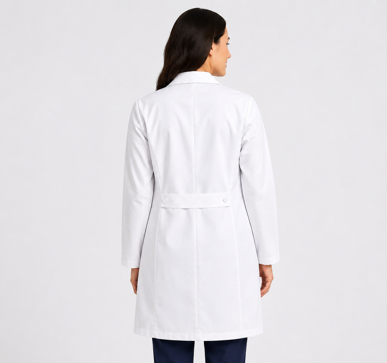 Unisex Professional Healthcare Lab Coat – White - Image 2