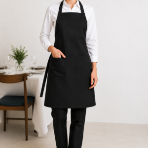 Premium Hospitality Bib Apron with Dual Front Pockets