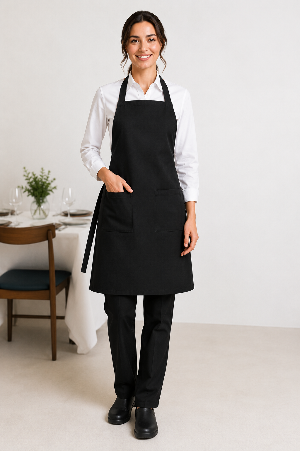 Premium Hospitality Bib Apron with Dual Front Pockets 1 Premium Hospitality Bib Apron with Dual Front Pockets - Image 1