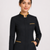 Premium Women's Hotel Staff Uniform Jacket – Black & Gold - Thumbnail Image 1