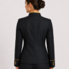 Premium Women's Hotel Staff Uniform Jacket – Black & Gold - Thumbnail Image 2