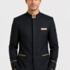 Executive Hotel Staff Uniform Jacket – Black & Gold (Men) - Thumbnail Image 1